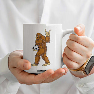 Funny Bigfoot Soccer Player Coffee Mug Folklore Cryptid Gift TS12 Print Your Wear