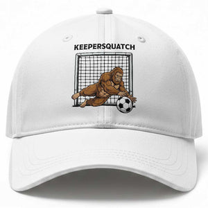 Funny Bigfoot Soccer Goalkeeper Baseball Cap Keepersquatch TS12 Print Your Wear