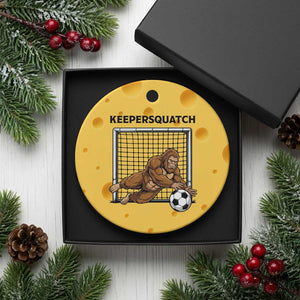 Funny Bigfoot Soccer Goalkeeper Ceramic Ornament Keepersquatch TS12 1pc Yellow Cheese Print Your Wear