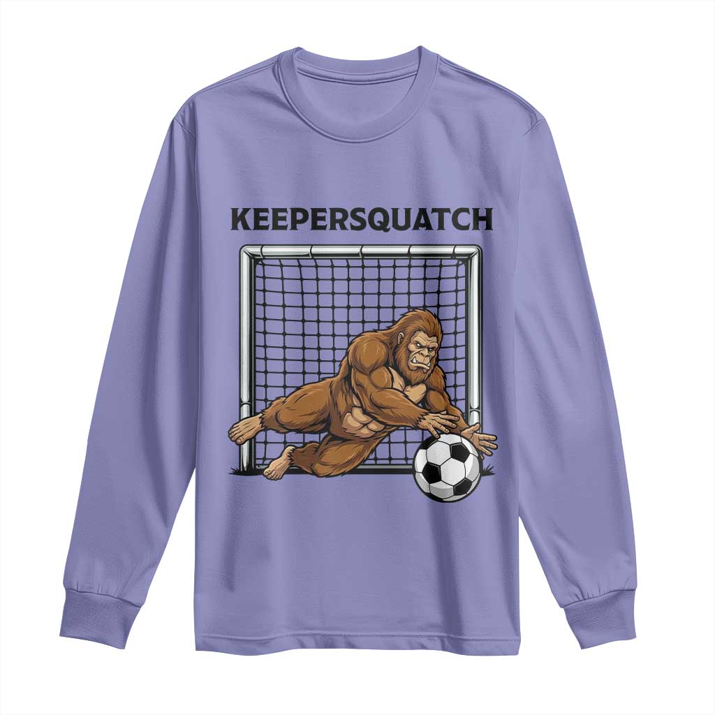 Funny Bigfoot Soccer Goalkeeper Long Sleeve Shirt Keepersquatch TS12 Violet Print Your Wear