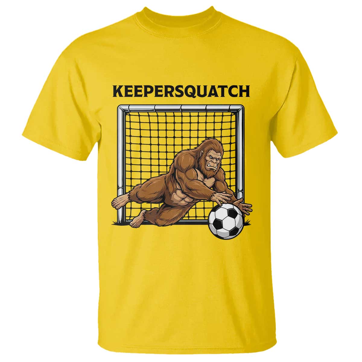 Funny Bigfoot Soccer Goalkeeper T Shirt Keepersquatch TS12 Daisy Print Your Wear