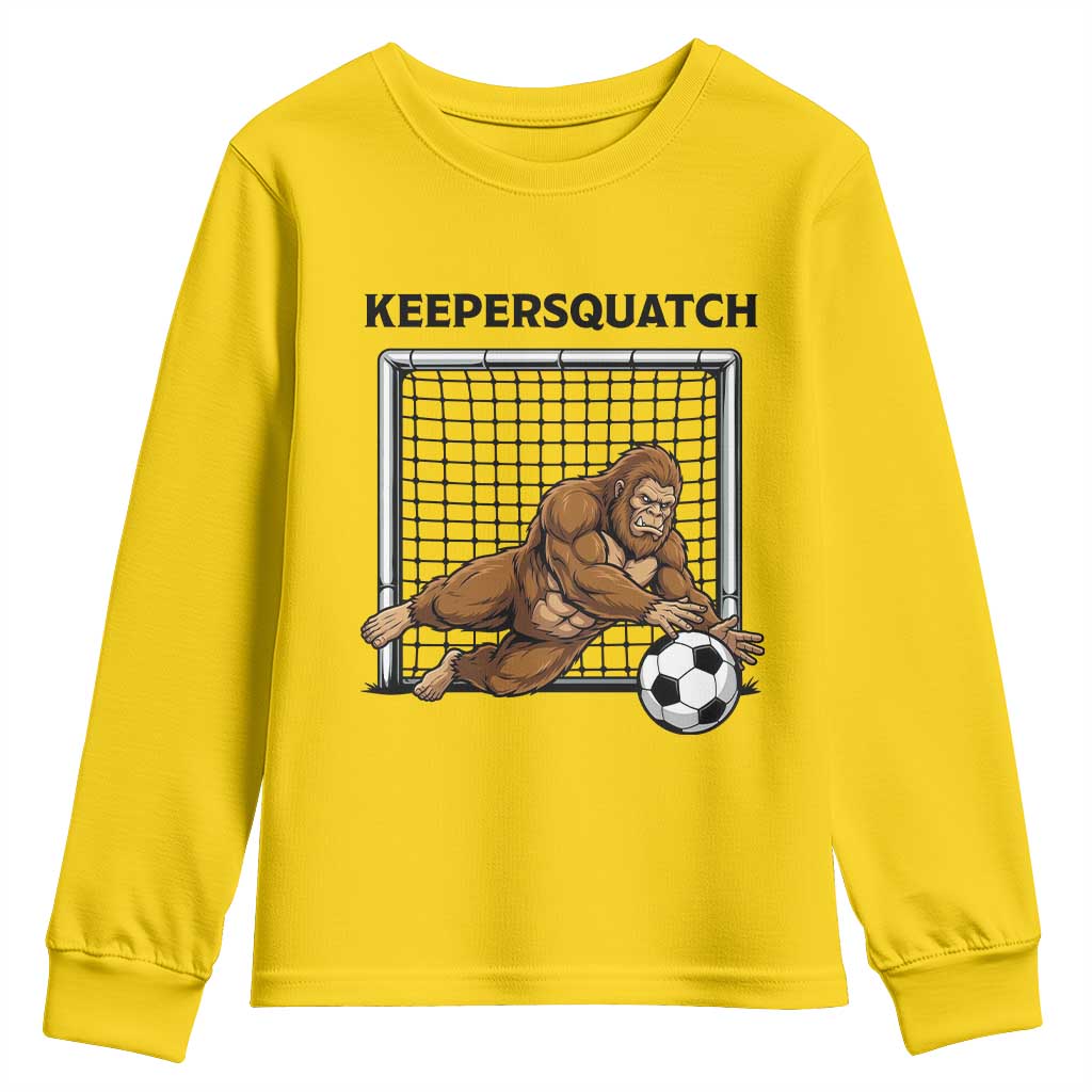 Funny Bigfoot Soccer Goalkeeper Youth Sweatshirt Keepersquatch TS12 Daisy Print Your Wear