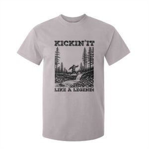 Kickin It Like A Legend T Shirt For Kid Funny Bigfoot Soccer Player TS12 Ice Gray Print Your Wear