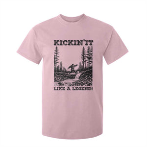 Kickin It Like A Legend T Shirt For Kid Funny Bigfoot Soccer Player TS12 Light Pink Print Your Wear