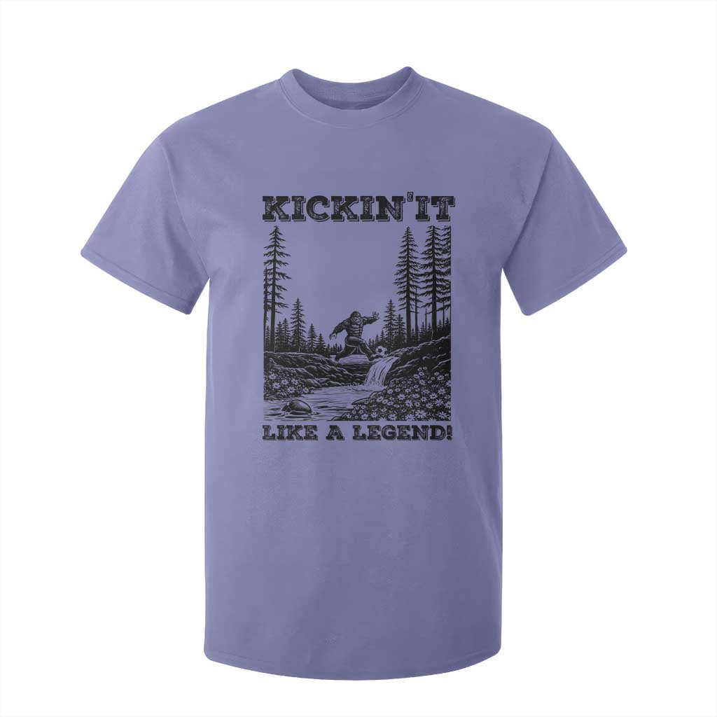 Kickin It Like A Legend T Shirt For Kid Funny Bigfoot Soccer Player TS12 Violet Print Your Wear