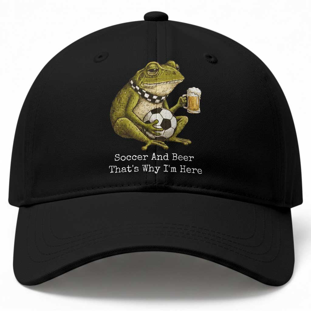 Funny Frog Lover Baseball Cap Soccer And Beer That Is Why I Am Here TS12 Print Your Wear