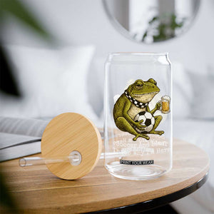 Funny Frog Lover Glass Can Soccer And Beer That Is Why I Am Here TS12 Print Your Wear