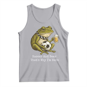 Funny Frog Lover Tank Top Soccer And Beer That Is Why I Am Here TS12 Athletic Heather Print Your Wear