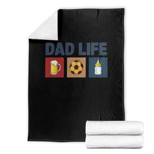 Dad Life Soccer Beer Baby Bottle Throw Blanket Fathers Day Gift TS12 Black Print Your Wear