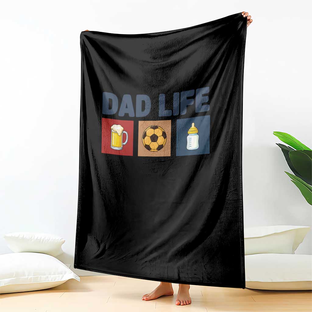 Dad Life Soccer Beer Baby Bottle Throw Blanket Fathers Day Gift TS12 Print Your Wear