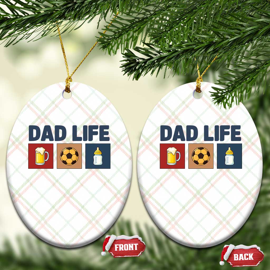 Dad Life Soccer Beer Baby Bottle Ceramic Ornament Fathers Day Gift TS12 Print Your Wear