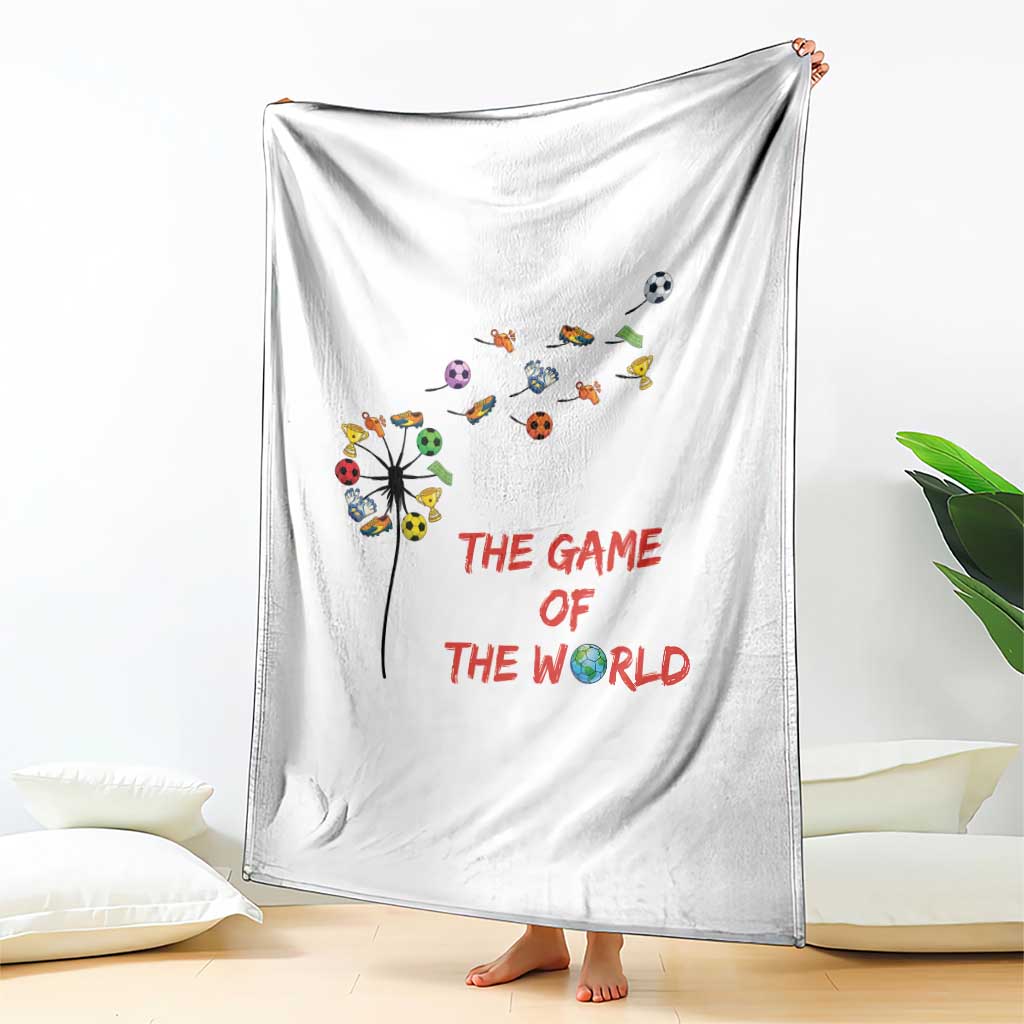 Soccer Dandelion Flower Throw Blanket The Game Of The World TS12 Print Your Wear