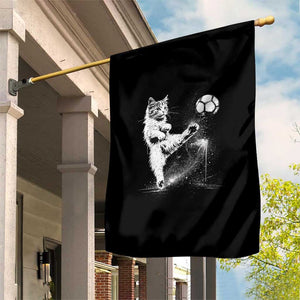 Cat Playing Soccer Garden Flag Funny Cat Lover Gift TS12 Print Your Wear