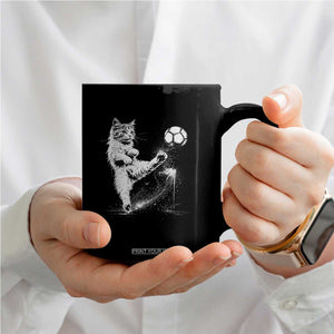Cat Playing Soccer Coffee Mug Funny Cat Lover Gift TS12 Print Your Wear
