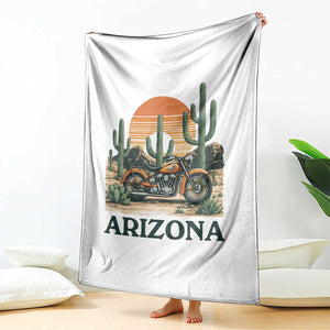 Arizona Motorcycle Throw Blanket Vintage Desert Highway Rider Gift TS12 Print Your Wear