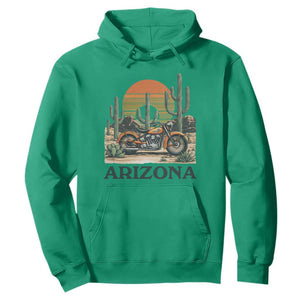 Arizona Motorcycle Hoodie Vintage Desert Highway Rider Gift TS12 Irish Green Print Your Wear