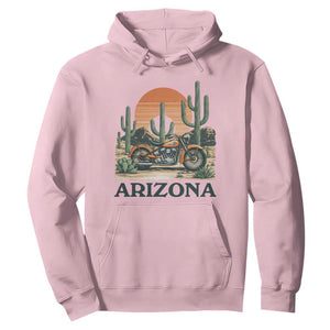 Arizona Motorcycle Hoodie Vintage Desert Highway Rider Gift TS12 Light Pink Print Your Wear