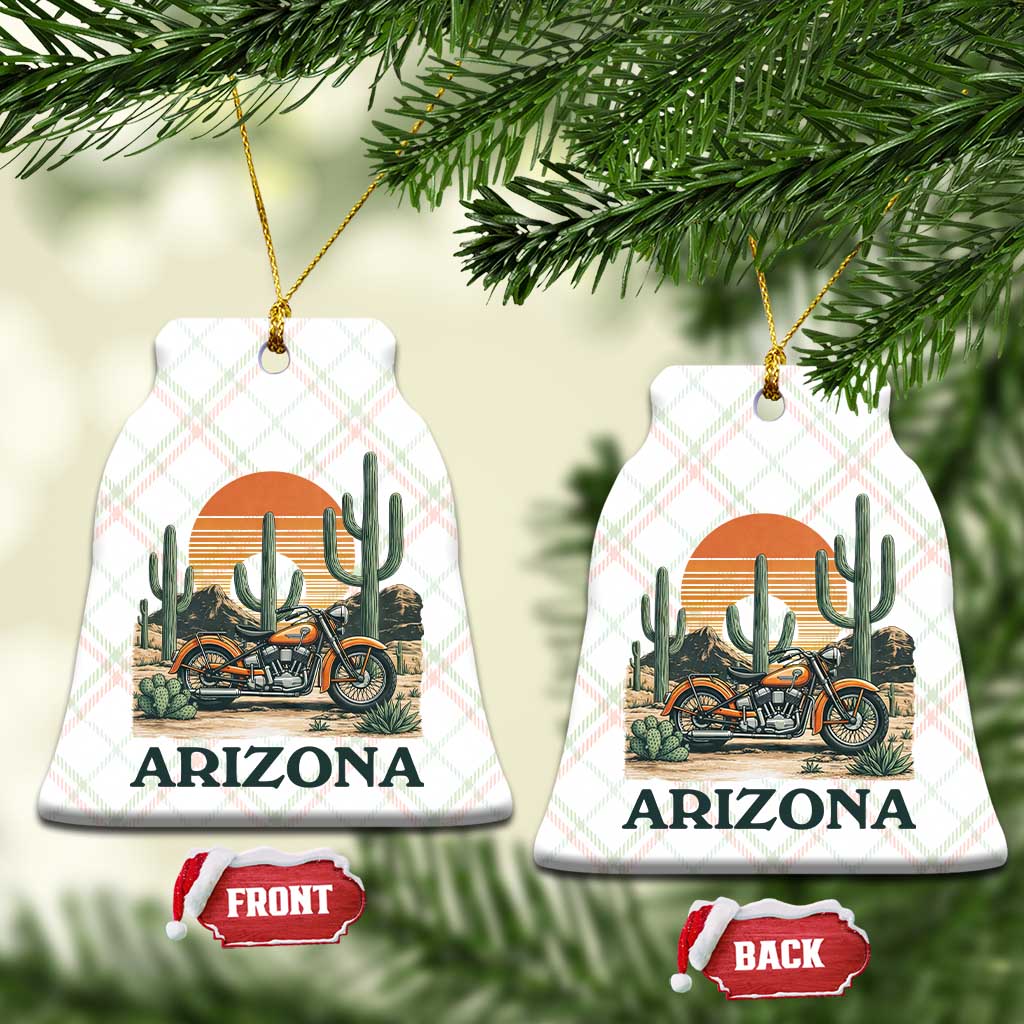 Arizona Motorcycle Ceramic Ornament Vintage Desert Highway Rider Gift TS12 Print Your Wear