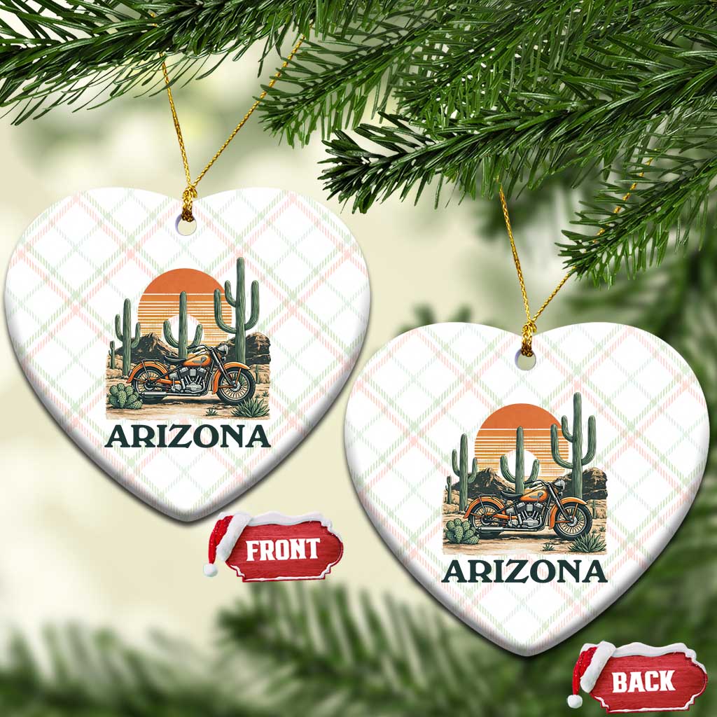 Arizona Motorcycle Ceramic Ornament Vintage Desert Highway Rider Gift TS12 Print Your Wear
