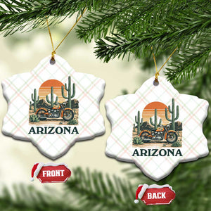 Arizona Motorcycle Ceramic Ornament Vintage Desert Highway Rider Gift TS12 Print Your Wear