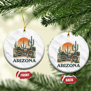 Arizona Motorcycle Ceramic Ornament Vintage Desert Highway Rider Gift TS12 1pc White Marble Print Your Wear