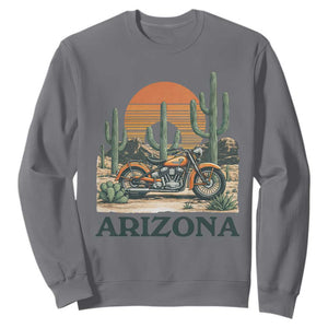 Arizona Motorcycle Sweatshirt Vintage Desert Highway Rider Gift TS12 Charcoal Print Your Wear