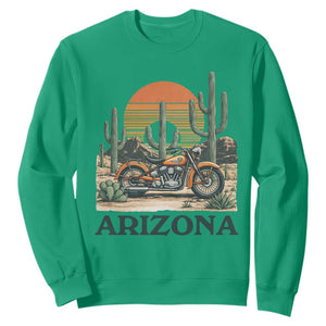 Arizona Motorcycle Sweatshirt Vintage Desert Highway Rider Gift TS12 Irish Green Print Your Wear
