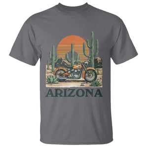 Arizona Motorcycle T Shirt Vintage Desert Highway Rider Gift TS12 Charcoal Print Your Wear