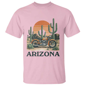 Arizona Motorcycle T Shirt Vintage Desert Highway Rider Gift TS12 Light Pink Print Your Wear