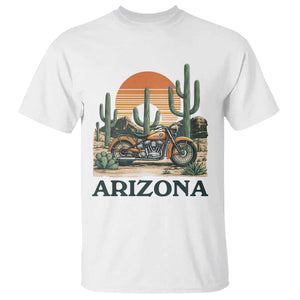 Arizona Motorcycle T Shirt Vintage Desert Highway Rider Gift TS12 White Print Your Wear