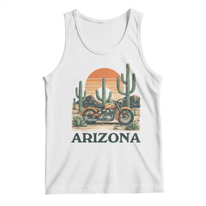 Arizona Motorcycle Tank Top Vintage Desert Highway Rider Gift TS12 White Print Your Wear