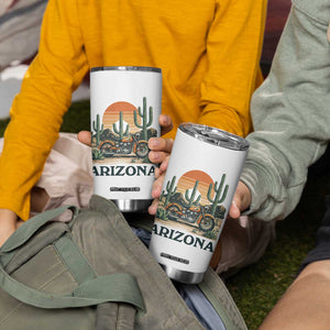Arizona Motorcycle Tumbler Cup Vintage Desert Highway Rider Gift TS12 Print Your Wear