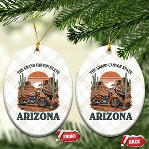 Vintage Arizona Motorcycle Rider Ceramic Ornament Desert Cactus Grand Canyon State TS12 Print Your Wear