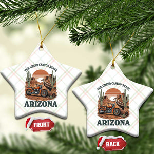 Vintage Arizona Motorcycle Rider Ceramic Ornament Desert Cactus Grand Canyon State TS12 Print Your Wear