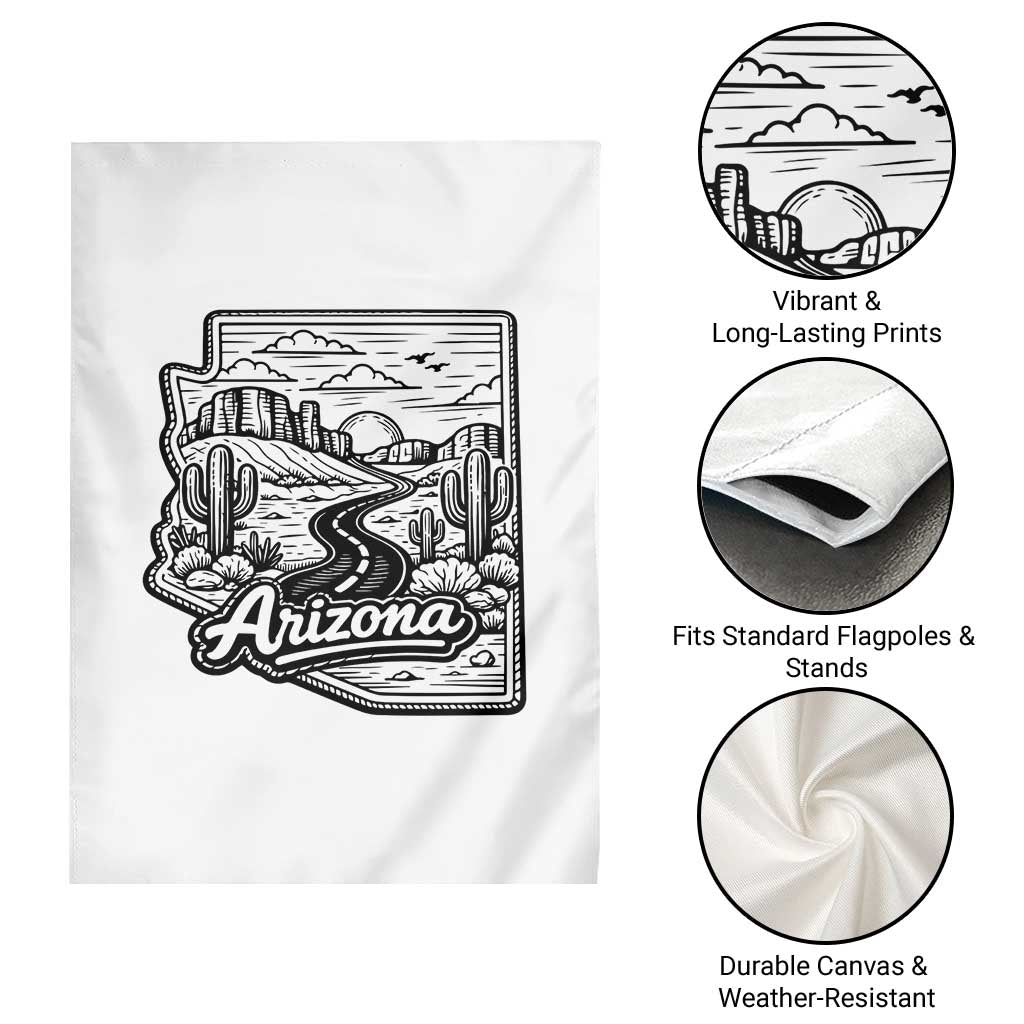 Vintage Arizona Pride Garden Flag Cactus Desert Western Landscape TS12 Print Your Wear