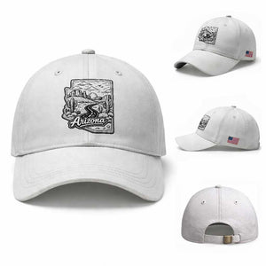 Vintage Arizona Pride Baseball Cap Cactus Desert Western Landscape TS12 Baseball Cap Universal Fit White Print Your Wear
