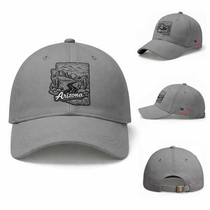 Vintage Arizona Pride Baseball Cap Cactus Desert Western Landscape TS12 Baseball Cap Universal Fit Sport Gray Print Your Wear