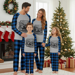 Vintage Arizona Pride Plaid Pajama Set Cactus Desert Western Landscape TS12 Blue Plaid Print Your Wear