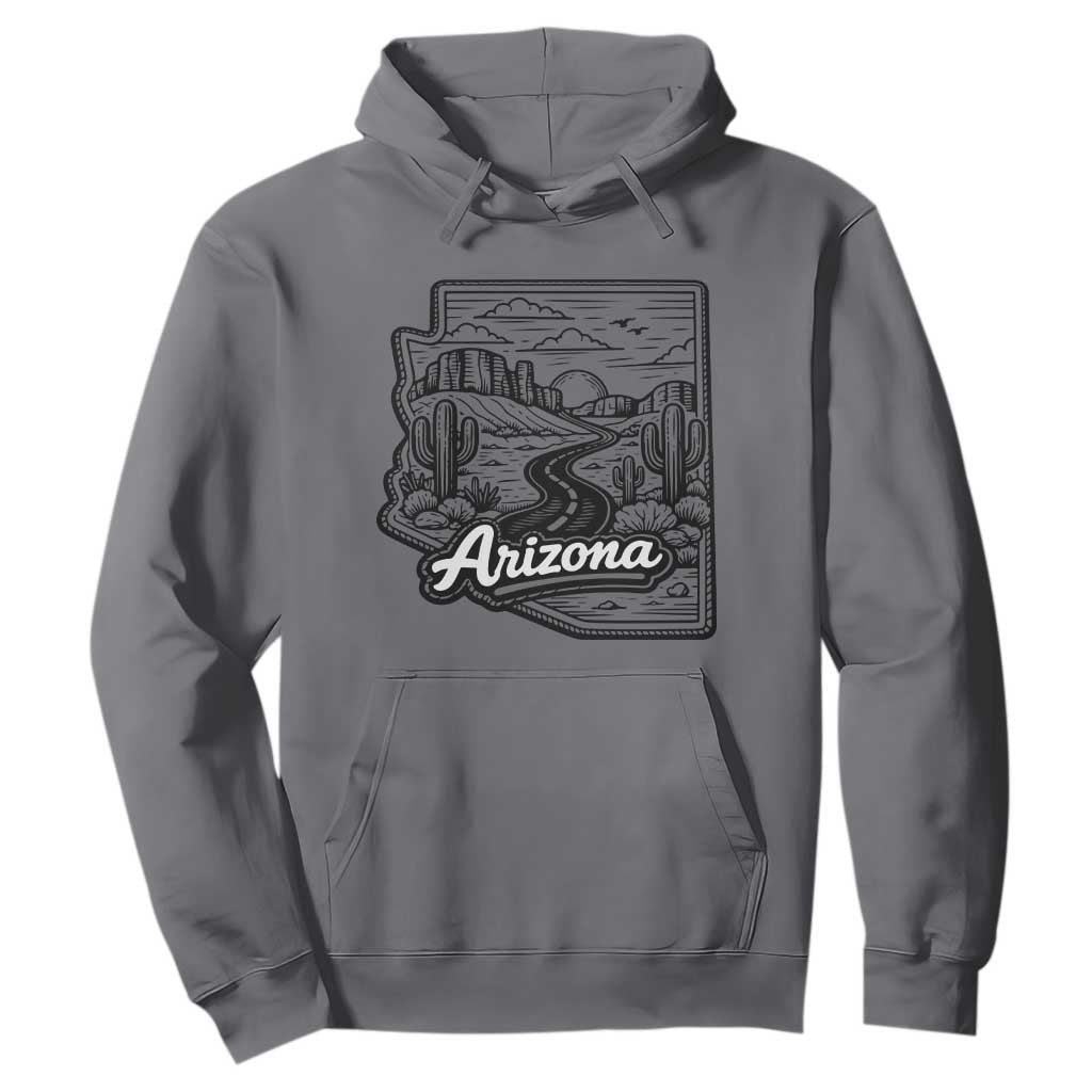 Vintage Arizona Pride Hoodie Cactus Desert Western Landscape TS12 Charcoal Print Your Wear