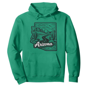 Vintage Arizona Pride Hoodie Cactus Desert Western Landscape TS12 Irish Green Print Your Wear