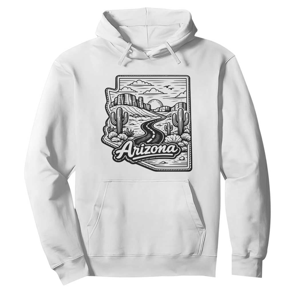 Vintage Arizona Pride Hoodie Cactus Desert Western Landscape TS12 White Print Your Wear