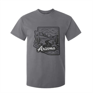 Vintage Arizona Pride T Shirt For Kid Cactus Desert Western Landscape TS12 Charcoal Print Your Wear