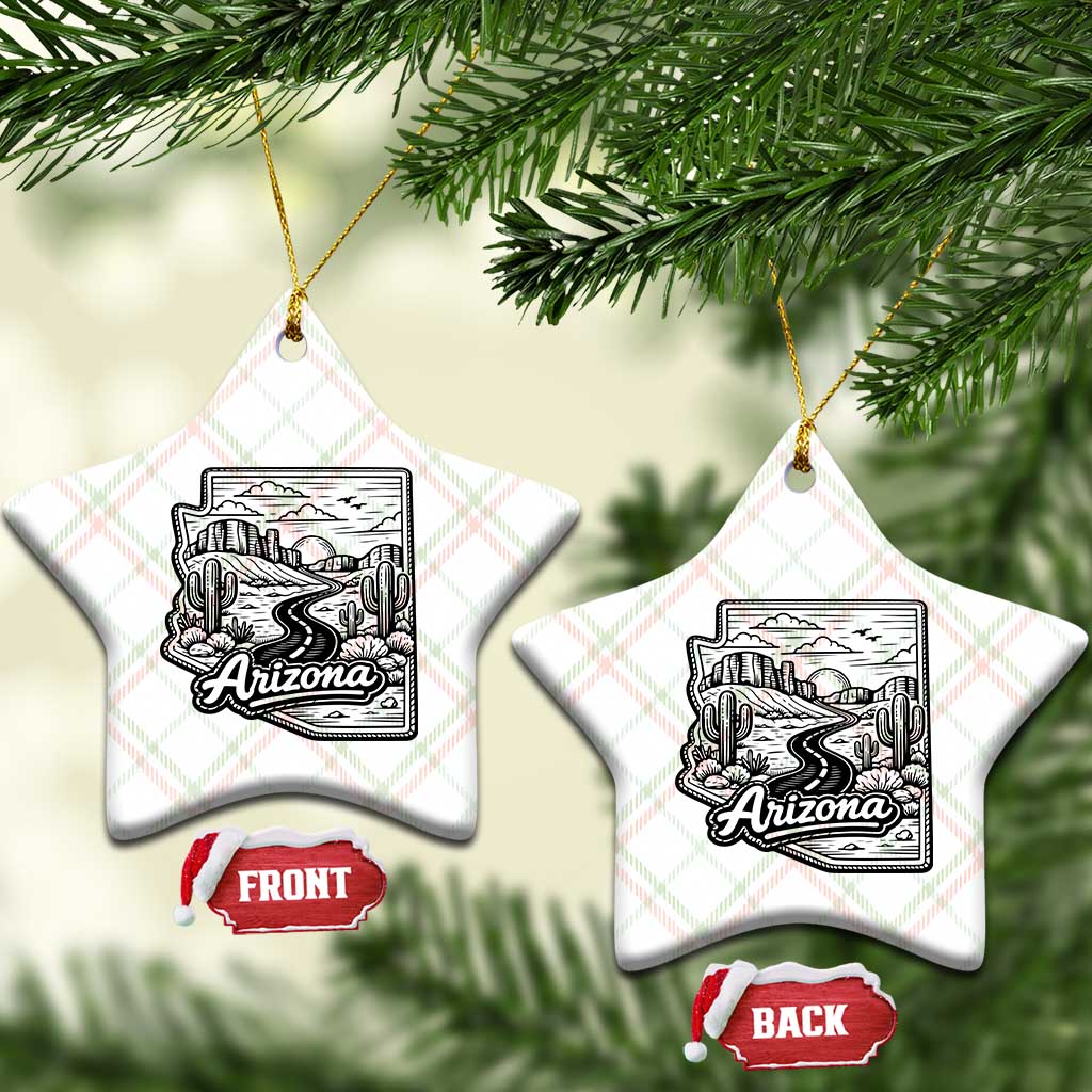Vintage Arizona Pride Ceramic Ornament Cactus Desert Western Landscape TS12 Print Your Wear