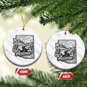 Vintage Arizona Pride Ceramic Ornament Cactus Desert Western Landscape TS12 1pc White Marble Print Your Wear