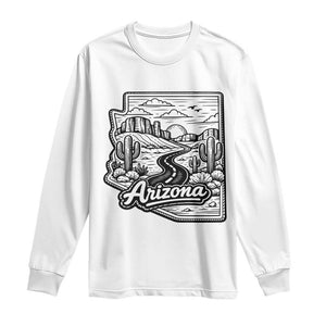 Vintage Arizona Pride Long Sleeve Shirt Cactus Desert Western Landscape TS12 White Print Your Wear