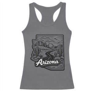 Vintage Arizona Pride Racerback Tank Top Cactus Desert Western Landscape TS12 Charcoal Print Your Wear