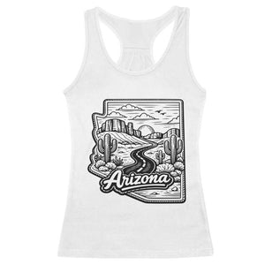 Vintage Arizona Pride Racerback Tank Top Cactus Desert Western Landscape TS12 White Print Your Wear