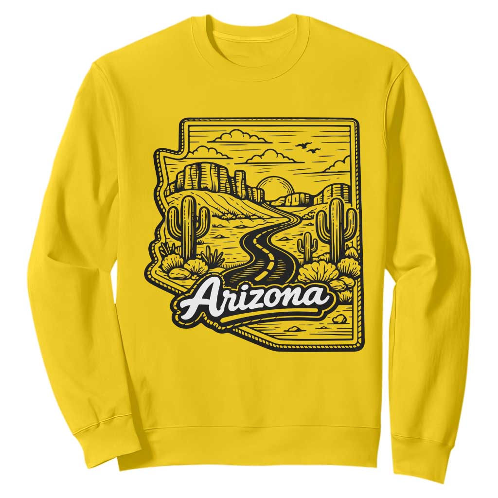 Vintage Arizona Pride Sweatshirt Cactus Desert Western Landscape TS12 Daisy Print Your Wear