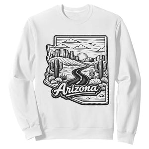 Vintage Arizona Pride Sweatshirt Cactus Desert Western Landscape TS12 White Print Your Wear