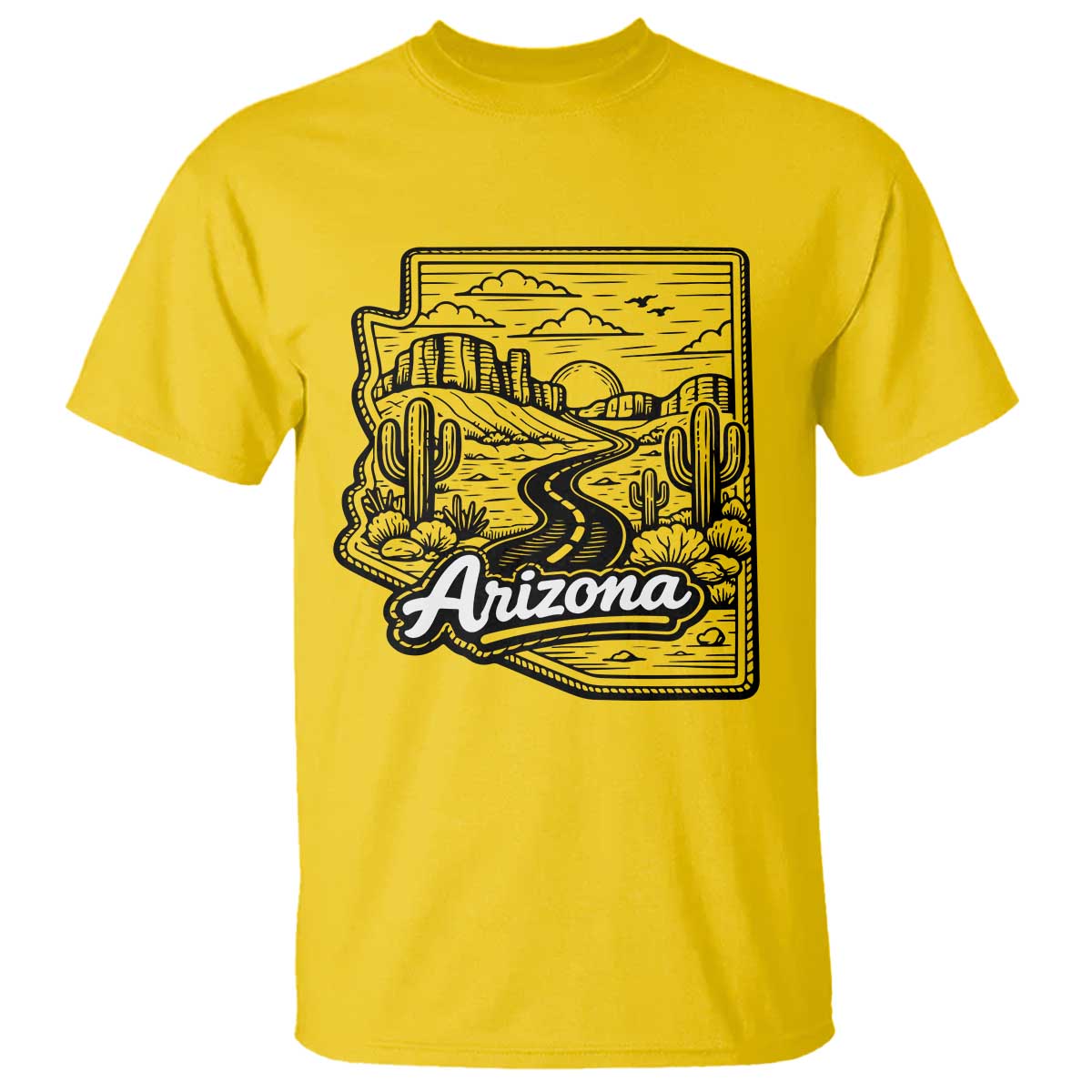Vintage Arizona Pride T Shirt Cactus Desert Western Landscape TS12 Daisy Print Your Wear